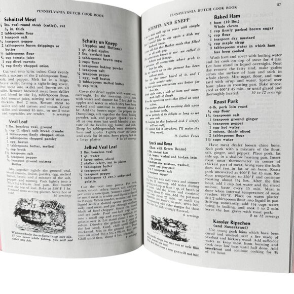 Pennsylvania Dutch Cook Book From Fine Old Recipes Set Of Two 1936 1987 SC Vtg - Picture 8 of 16